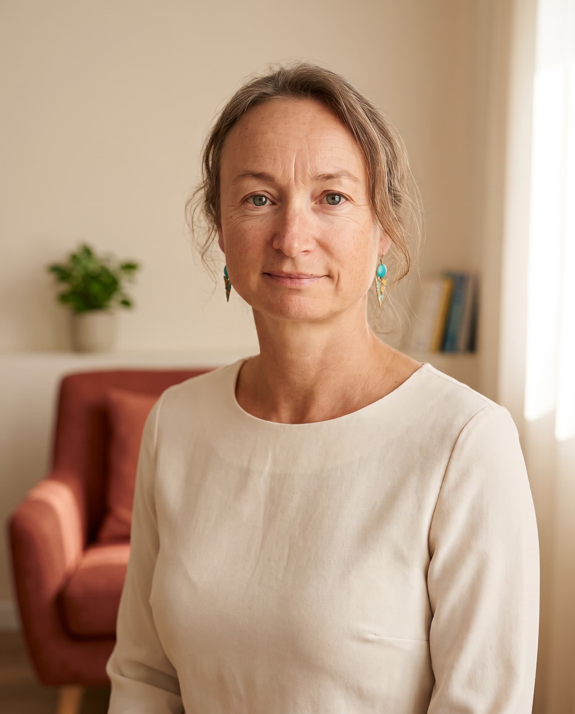 Portrait d’Audrey Bâle dans son cabinet